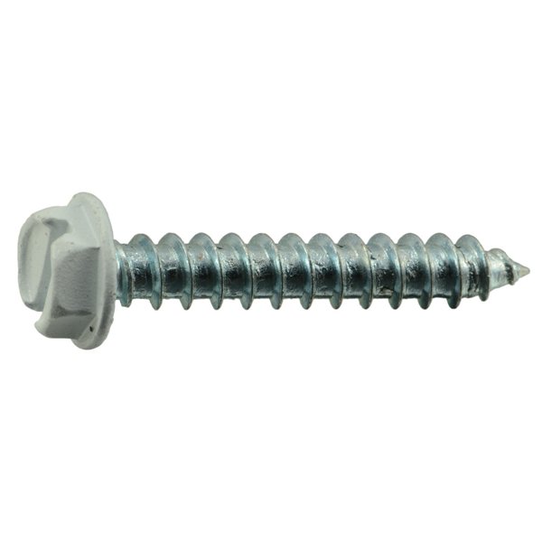 Midwest Fastener Sheet Metal Screw, #8 x 1 in, Painted Steel Hex Head Slotted Drive, 100 PK 53807